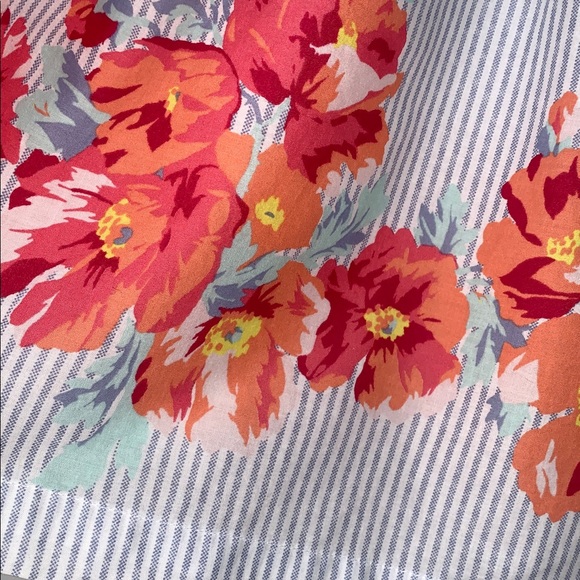 GAP Girls Blue & White Floral Pinstripe Dress XL 12/13 EUC Sundress - Picture 4 of 10